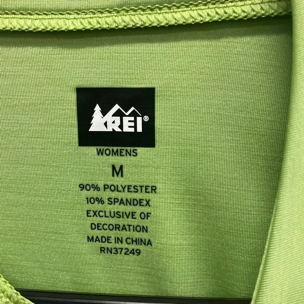 Rei Womens Medium Polyester Blend High Visibility Green Active Top #734 - Image 6