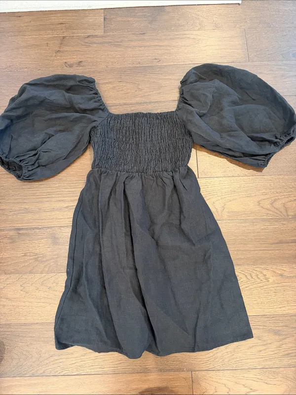 Tuckernuck Annie Smocked Dress Size XS in Black - C67-047 - Image 3