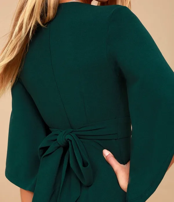 NWT Lulu’s Green Glimpse Of Glamor Mini Dress - Image 4