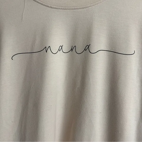 Nana‎ Sweatshirt Beige M Women Graphic Casual Gift Cozy Comfortable Soft Grandma - Image 8