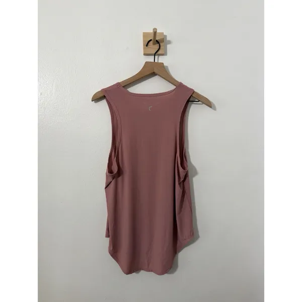 Zyia Active Women’s Pink Ribbed Scoop Neck Wide Strap Tank Top Sz L - Image 4