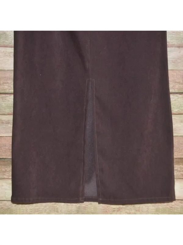 Simply Irresistible Skirt Size 8 Brown Maxi Long Minimalist Made USA Y2K - Image 5