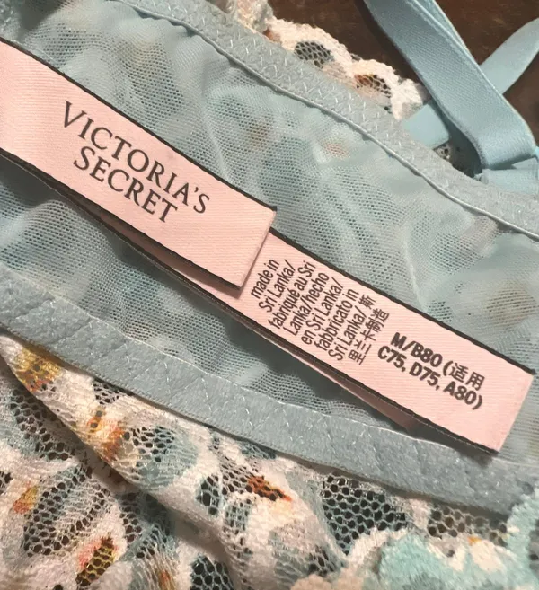 Victorias Secret Serenity Blue Floral Lace Unlined Bralette - Image 8