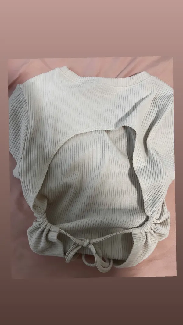 Garage Ribbed Open Back Crop Top - Image 4