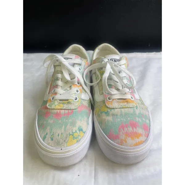 VANS Women's Psychedelic Tie Dye Sneakers/Shoes Size 7 SKU 3097 - Image 2