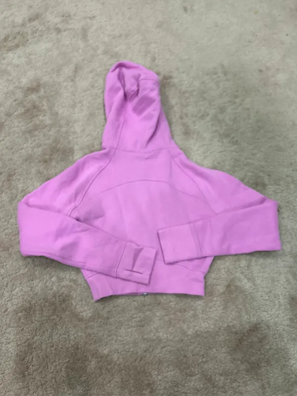 Lululemon Scuba Full-Zip Cropped Hoodie Dahlia Mauve - Image 6