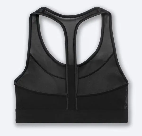 Brooks Fast Forward Zip Up Black Mesh Racerback Sports Bra Size L - Image 2