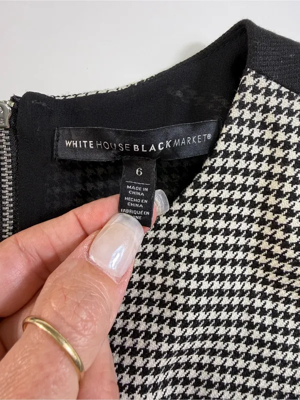 White House | Black Market Sleeveless Houndstooth Top - Image 5