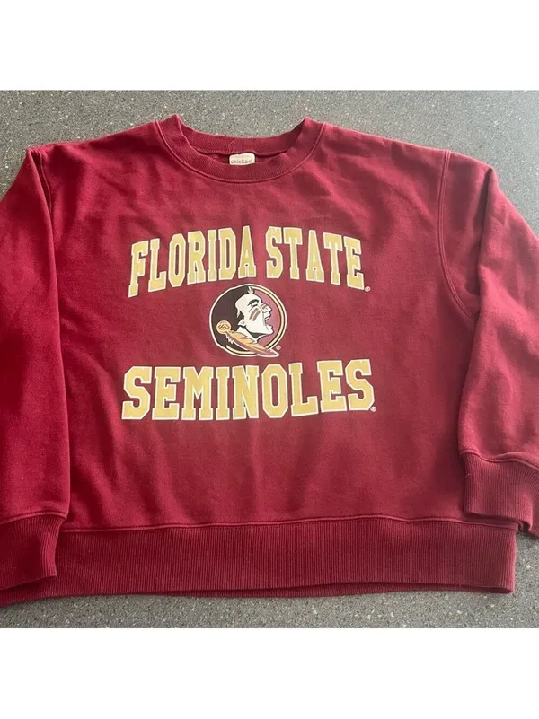 Florida State Seminoles Sweatshirt size Small Red - Image 8