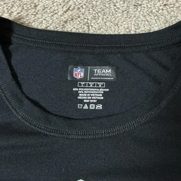NFL‎ Team Apparel Las Vegas Raiders Graphic T-Shirt Black Womens Large L RN75767 - Image 5
