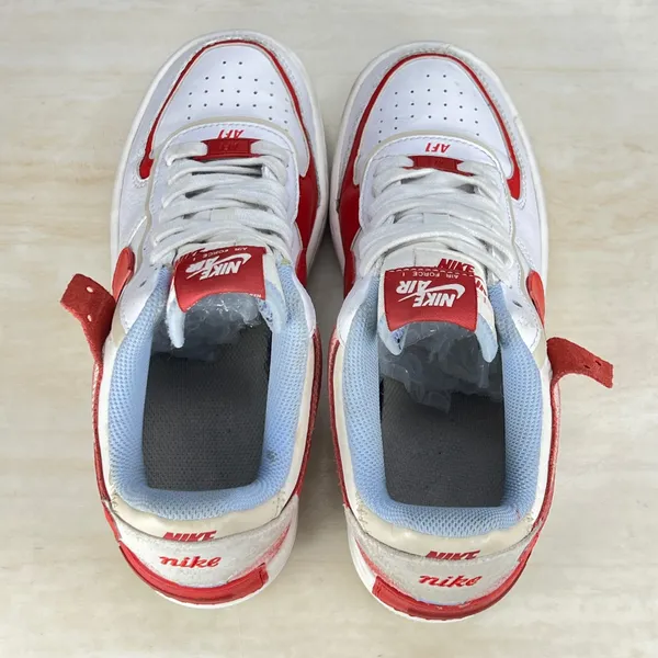 Nike Air Force 1 Shadow White University Red Sneakers CI0919-108 Womens 7 - Image 10