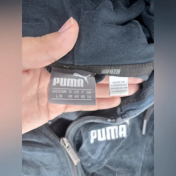 PUMA Black Bomber Jacket with hood - Image 4