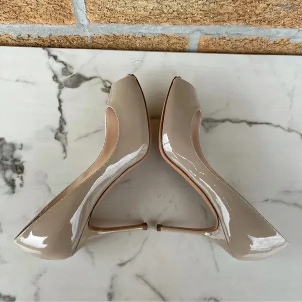 Casadei nude patent leather heels size 5 - Image 13