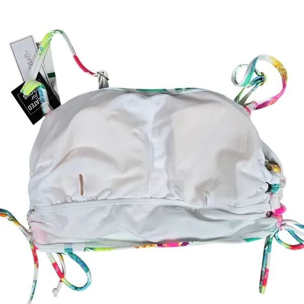 Salt‎ + Cove Beachwear Neon Floral Print Bikini Swim top L NWT - Image 3