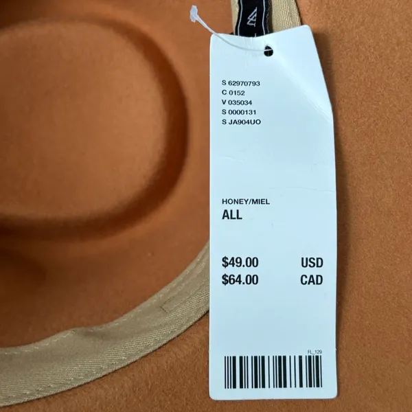 NWT Wyeth X Urban Outfitter 100% Wool Felt River Rancher Hat Honey Velvet Band - Image 6