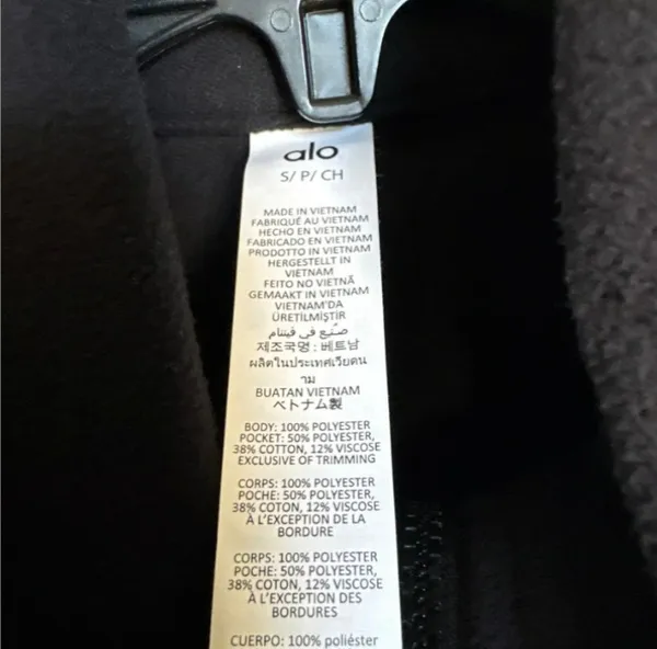 Alo Yoga Polar Fleece Game Time Full Zip Jacket Black Athletic small - Image 7