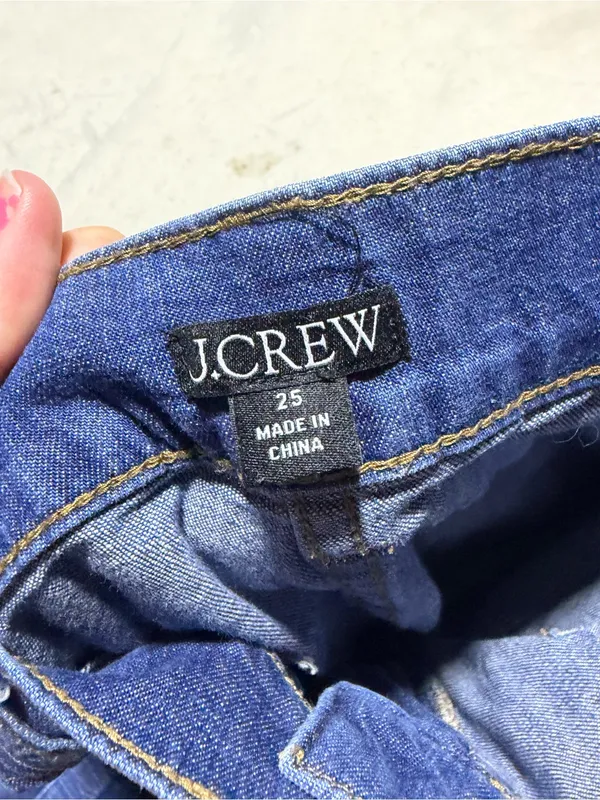 J. Crew Wide Leg Women's Jeans Blue 25 - Image 6
