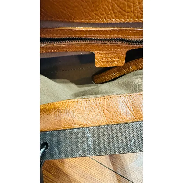 GUCCI Fall 2002 Tom Ford Classic Black Monogrammed GG Canvas Wood Handle Doctor - Image 12