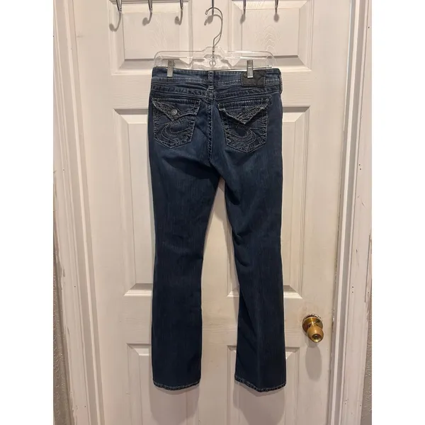 Silver Jeans Co Suki Surplus Mid Rise Curvy Bootcut Jeans Dark Wash W29 L30 - Image 5