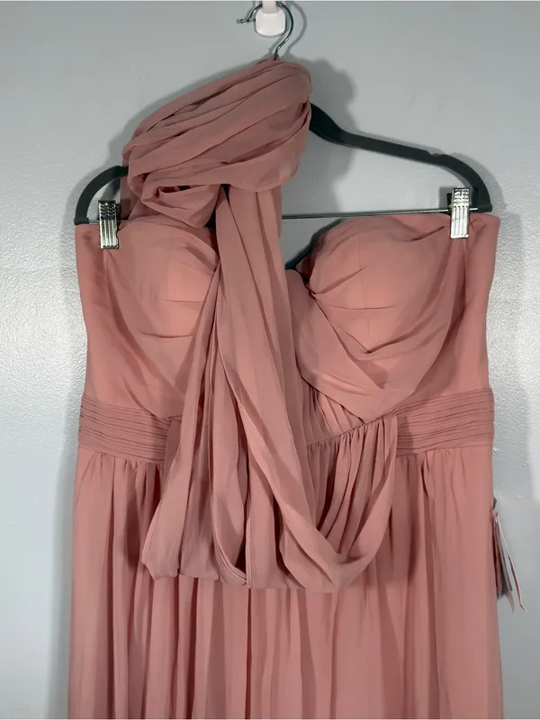 Birdy Grey Grace Convertible Chiffon Gown Plus Size 3X Rose - Image 4