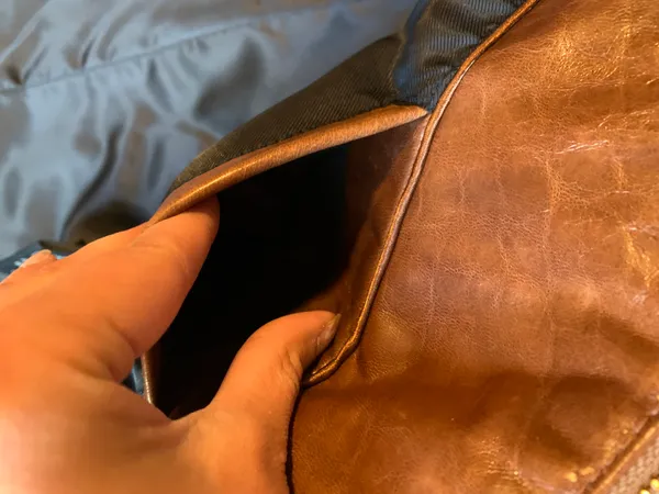 Cole Haan Brown Genuine Leather Jacket - Image 3