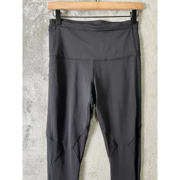 Lululemon Black Mesh Panel Leggings High Rise Athletic Yoga Pants‎ Women’s 6 - Image 7