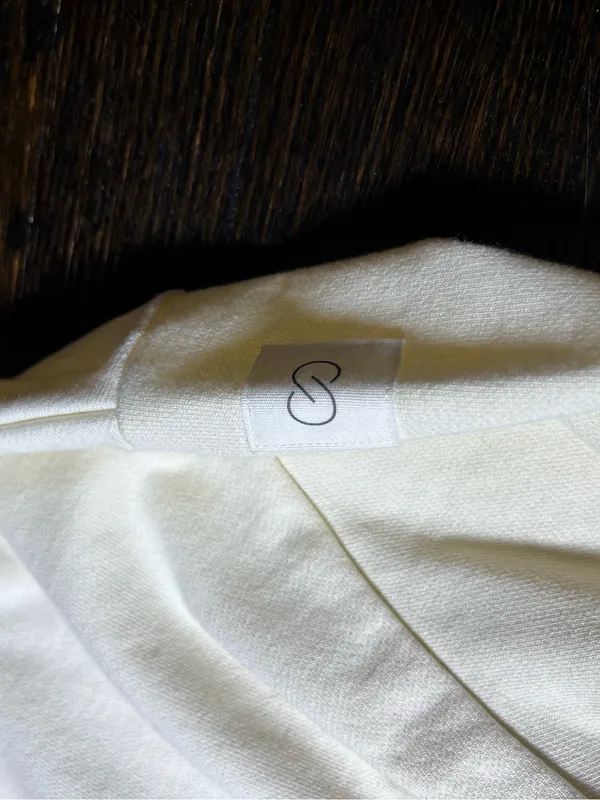 Calia Cream Mock Henley Sweatshirt Boxy Size Large - Image 4