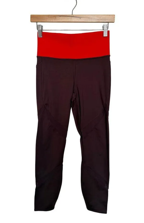 Athleta Women’s Tenacity 7/8 Tight in Powerlift Size S Antique Burgundy 487732 - Image 5