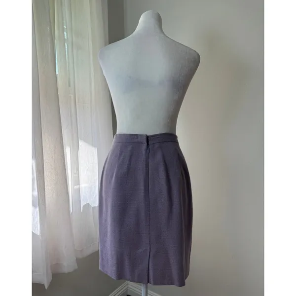 Vintage Y2K Donna Ricco Petite Light Purple Knee Length Skirt - Image 5