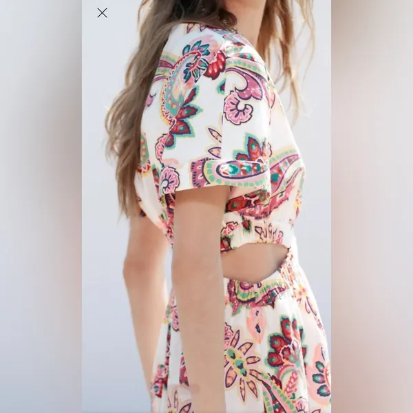 Zara cut out‎ poplin dress - Image 3