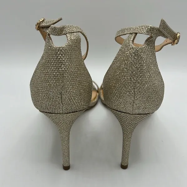 ⭐🆕 Jessica Simpson gold champagne Sparkly heels. C1‎ - Image 10