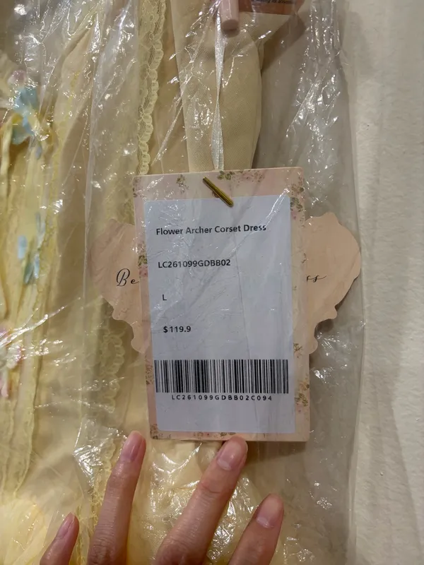 NEW LaceMade Flower Archer Corset Dress Size L - Image 14
