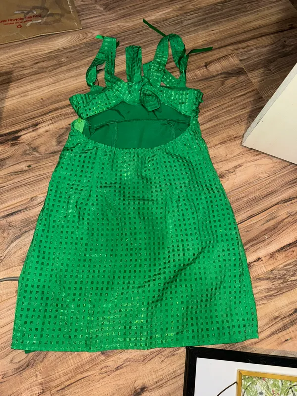 Green Mini Dress Size M - Image 4