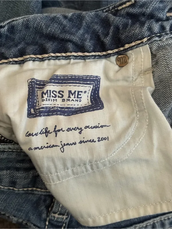 Miss Me Sunny Skinny Jeans 29 Medium Wash Distressed Western Rock Grunge Y2K 90s - Image 14