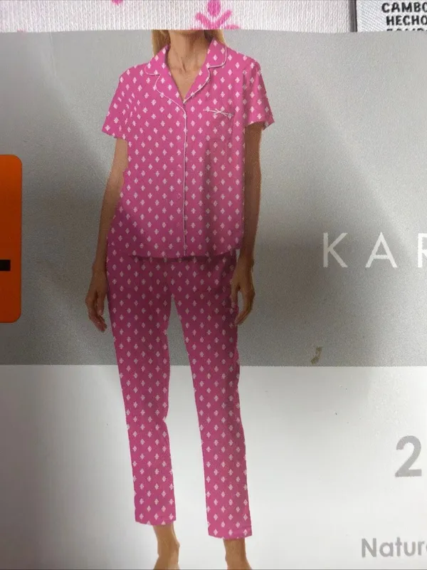 NWT Karen Neuburger Women’s 2-Piece Pajama Set Bundle – Size Large (Leopard & Pi - Image 2