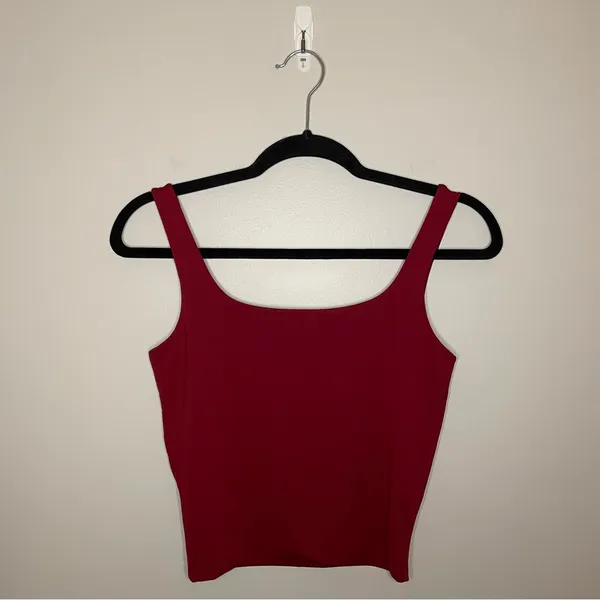 SHEIN Square Neck Crop Cami Tank Top, Red, Size S, NWOT - Image 4