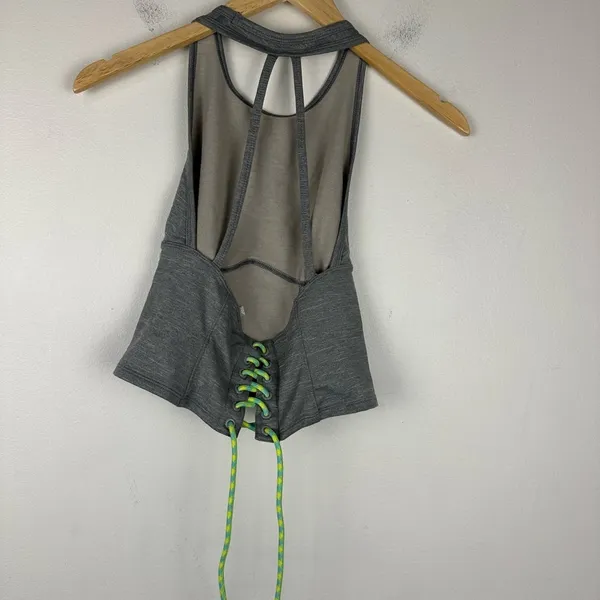 Free People‎ Movement Lace Up Halter Neck Sport Crop Top Tank Women’s Sz XS - Image 5