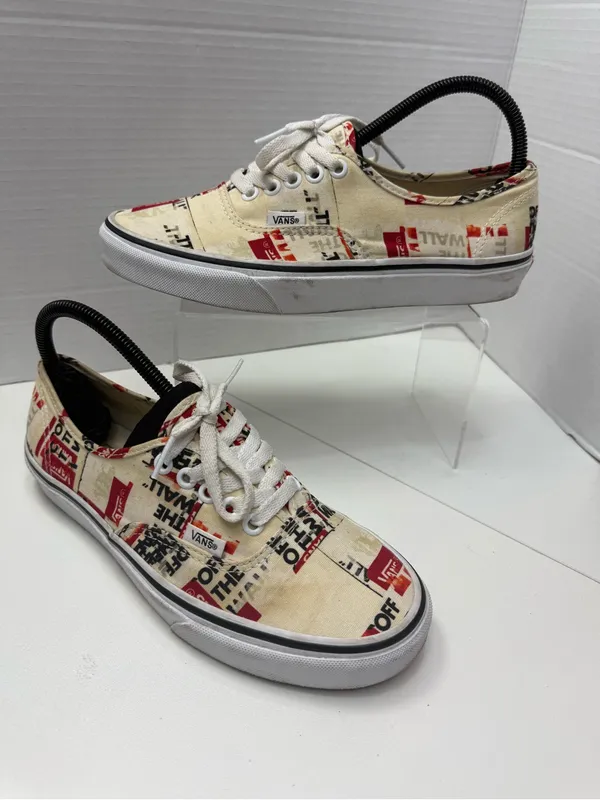 Vans authentic "Off The Wall" logo graphics Sneakers 8.5 w / 7 M - Image 3