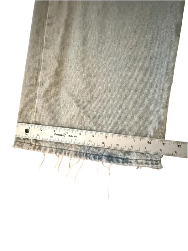 EDIKTED Light Wash Wide Leg Baggy Jeans Womens XL Y2K Double Button - Image 14