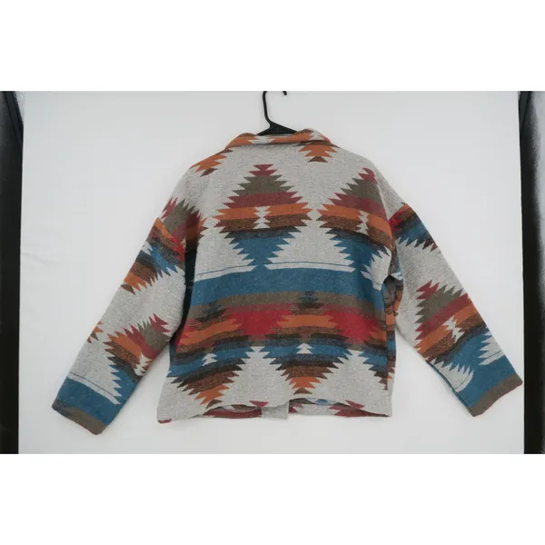 Blue B Collection Southwestern Tribal Button Up Jacket Multi Color‎ Women Medium - Image 7