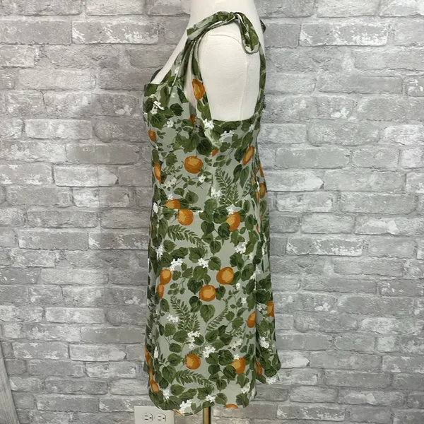 O.p.t Chic Floral Mini Dress in Green and Orange - Image 3