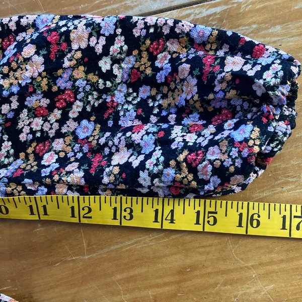 American Eagle Floral V-neck Tiered Long Sleeve Mini Dress Size L - Image 8