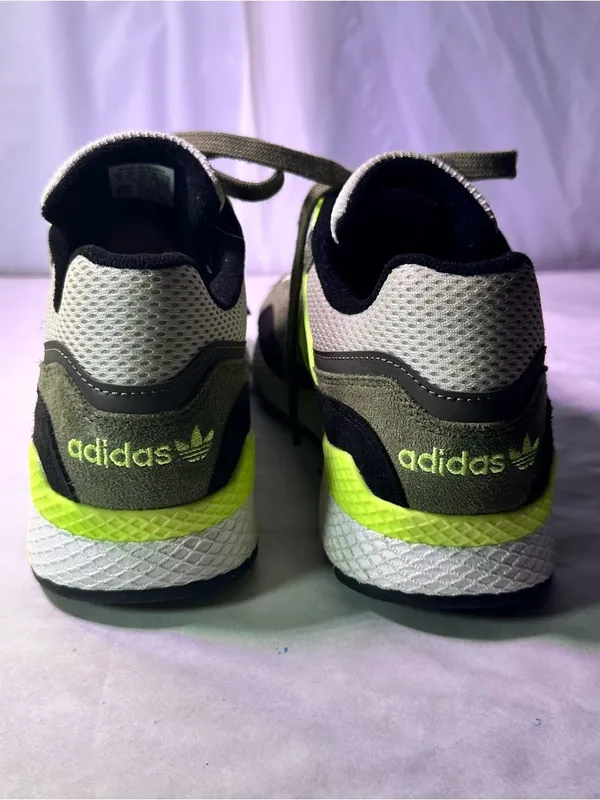 adidas women Ultra Tech Sneakers — White, Olive & Neon Yellow - Image 7
