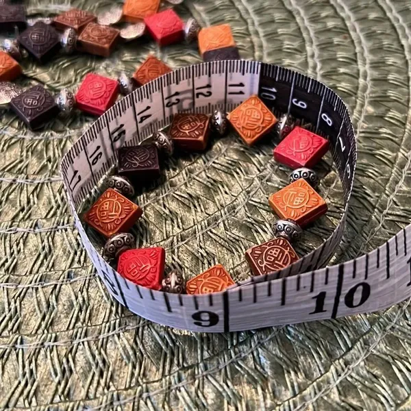 NWT Angelas Designs 3 stackable handmade bracelets orange brown and silver Orange - Image 4