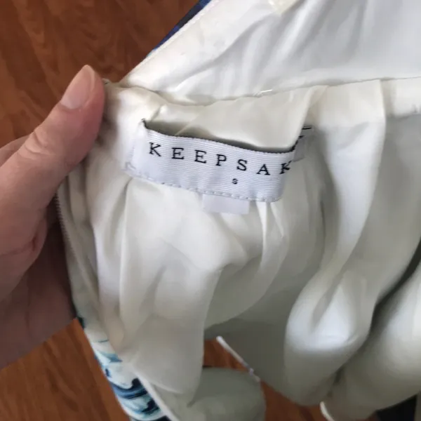 Keepsake x UO Beautiful Liar Dress Blue - Image 9
