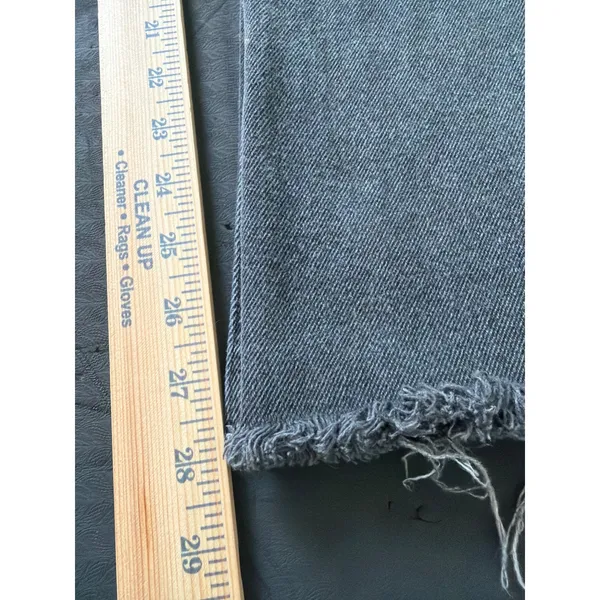 Reclaimed Vintage Inspired Womens High Rise Flared Raw Hem Jeans Washed Black 29 - Image 10
