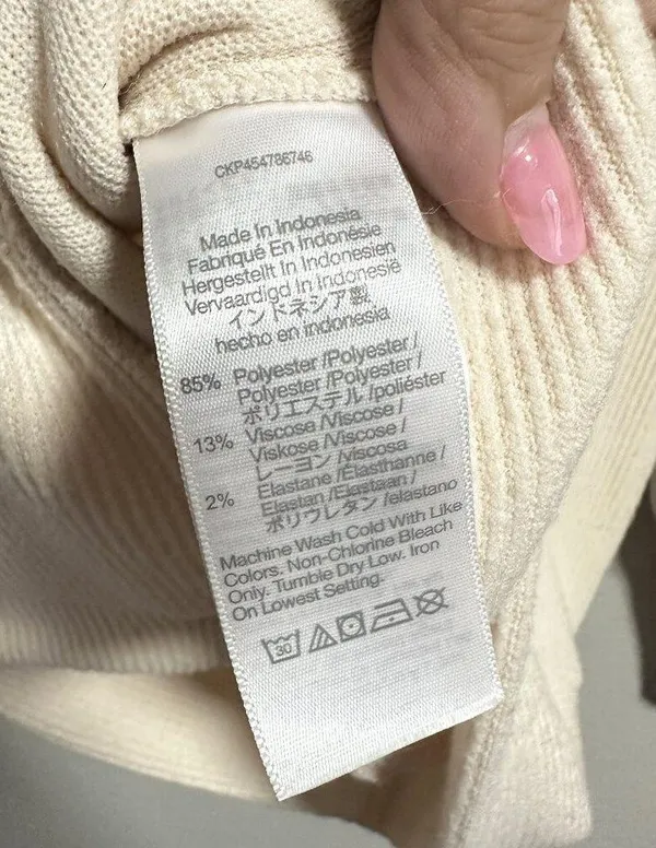 Madewell Ottoman Rib Cardigan Top Ribbed Cream White Button Front Sweater Size S - Image 5