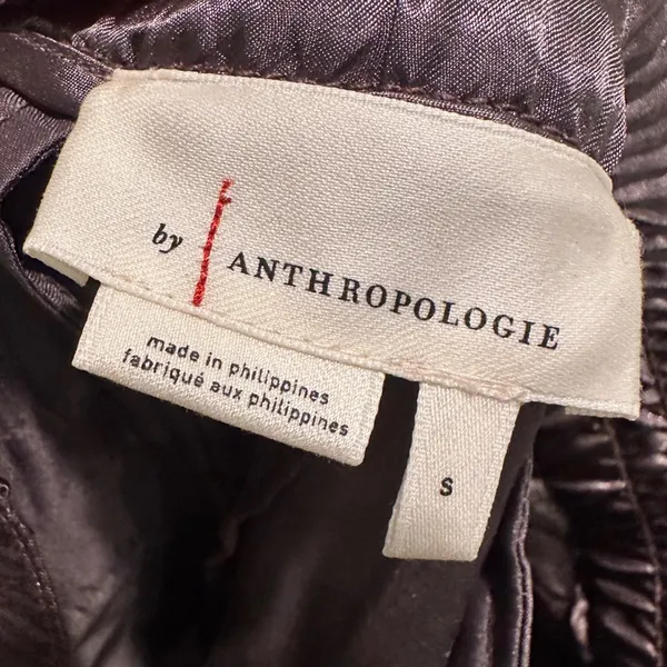 Anthropologie Green Satin Cargo Jogger Pants Women Small Utility Streetwear - Image 3
