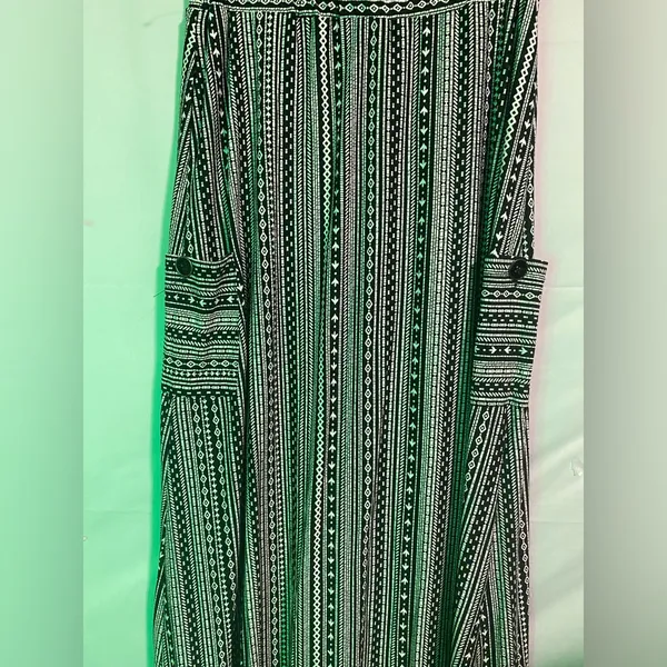 Striped Black and White Maxi Skirt - Image 7