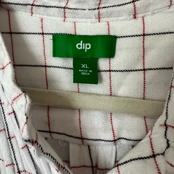 dip size XL plaid top White - Image 4